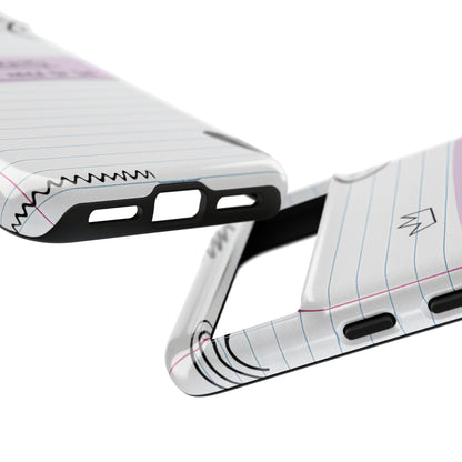 Self Affirmation Doodle Paper Phone Case