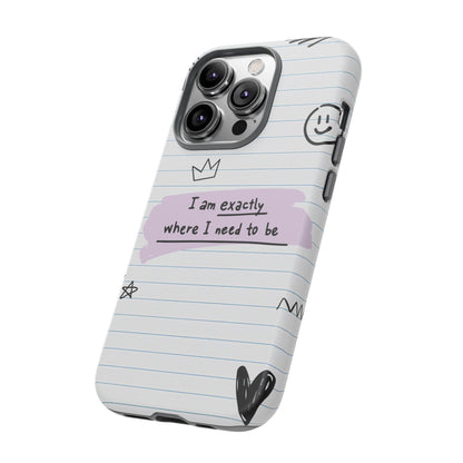 Self Affirmation Doodle Paper Phone Case