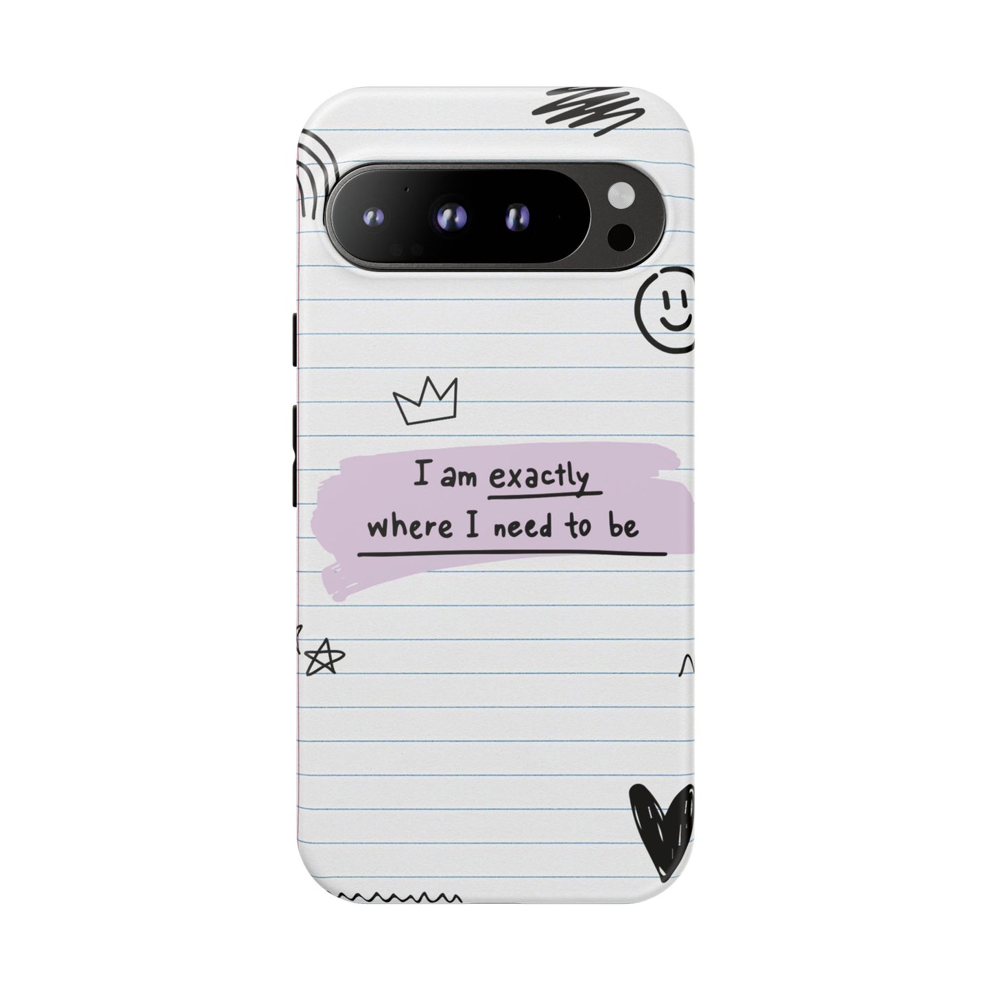 Self Affirmation Doodle Paper Phone Case