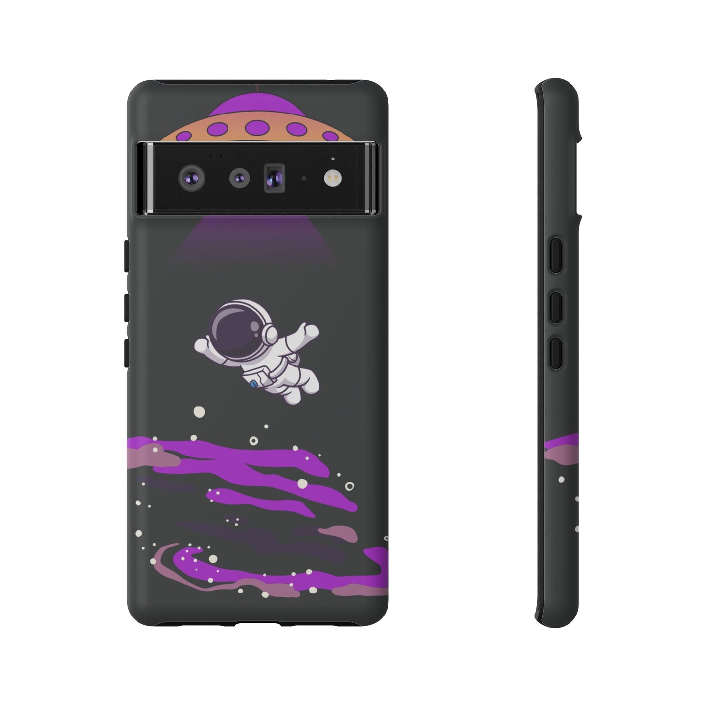 Black and Purple Minimalist Modern Space Phone Case