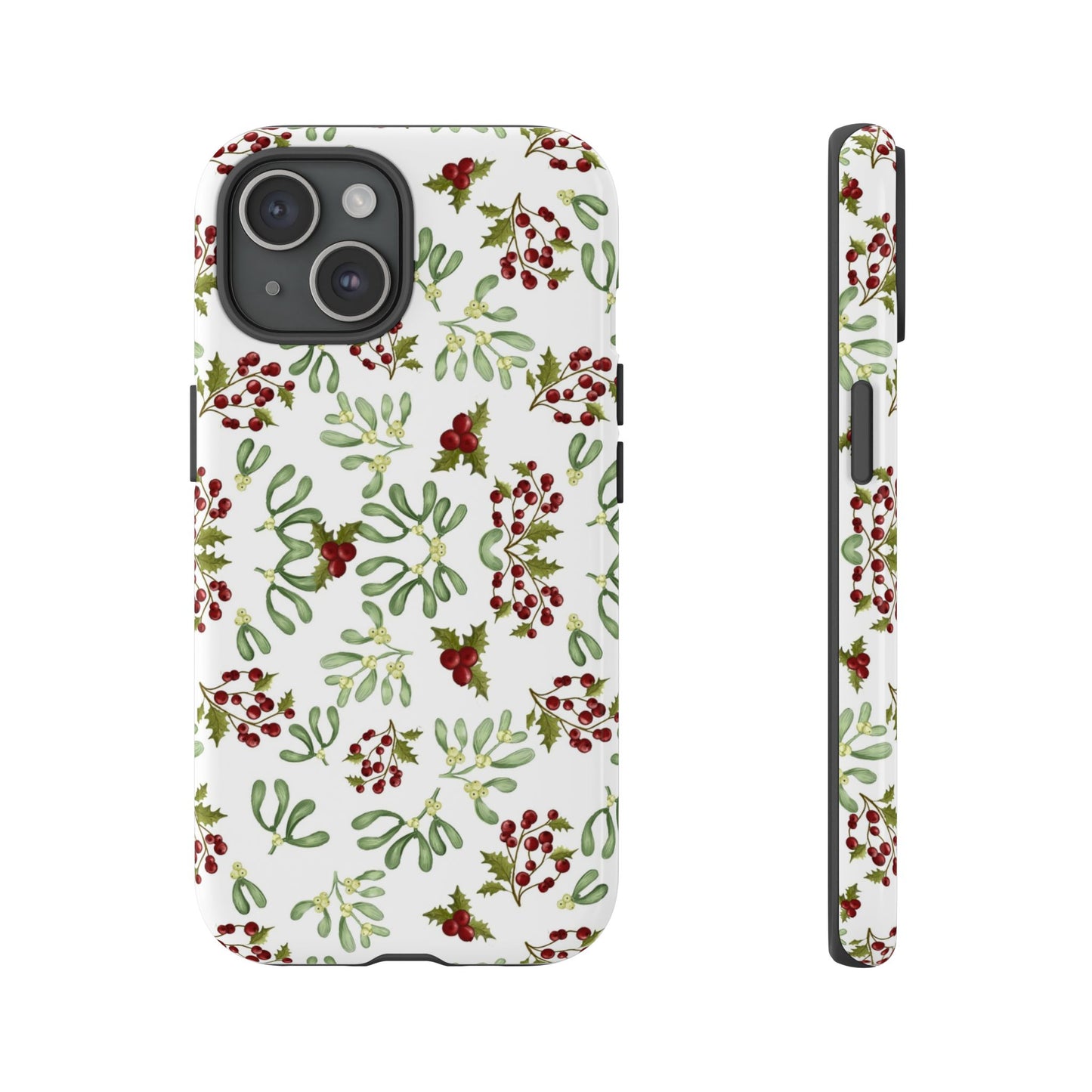 Red Green Watercolor Chriatmas Phone Case