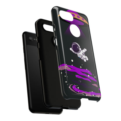 Black and Purple Minimalist Modern Space Phone Case