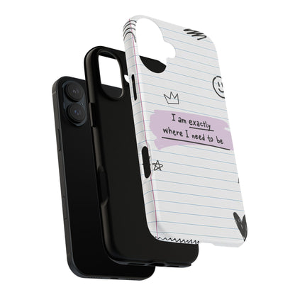 Self Affirmation Doodle Paper Phone Case