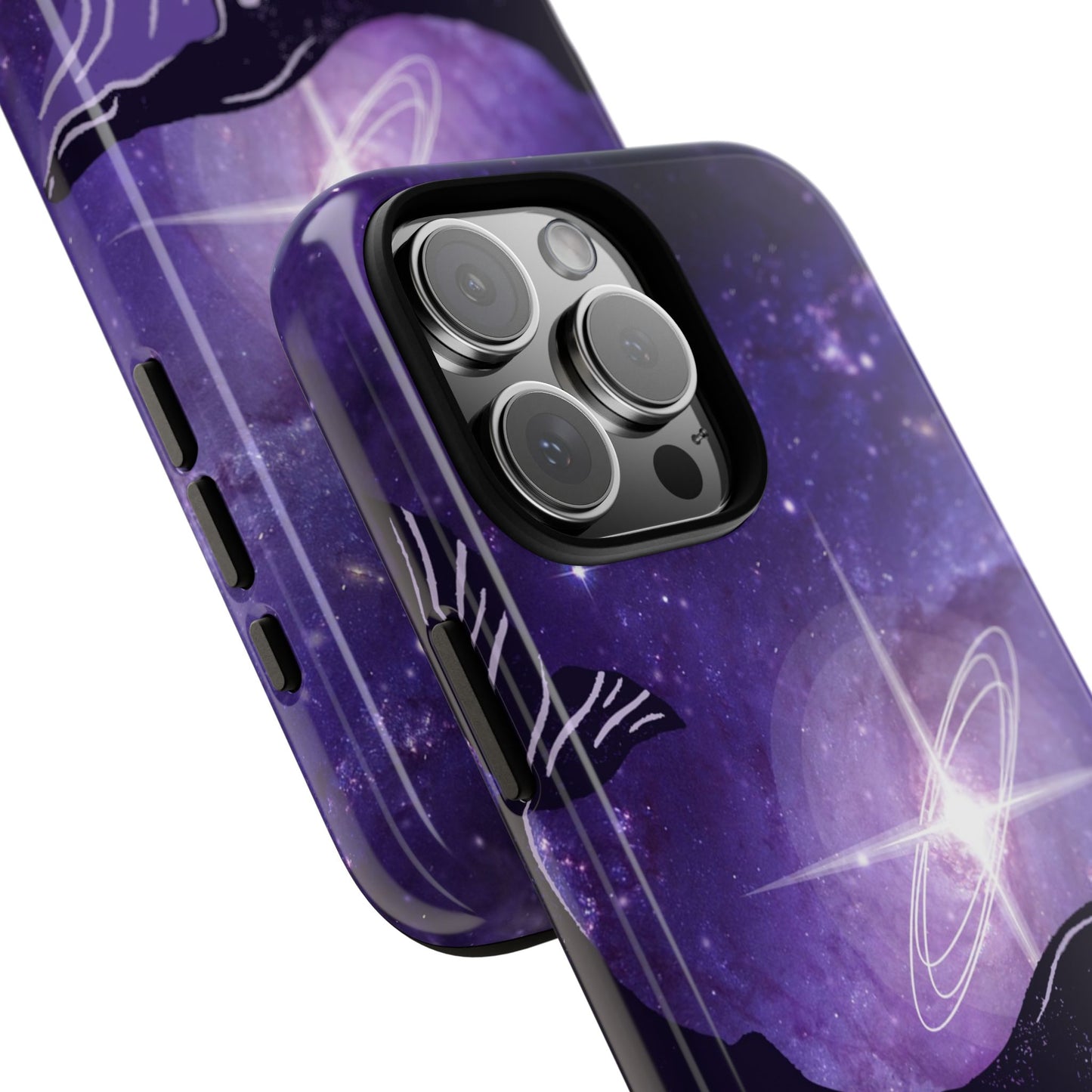 Purple Whale in Outer Space Phone Case