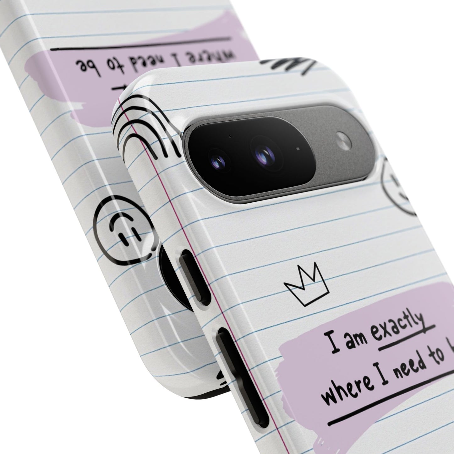 Self Affirmation Doodle Paper Phone Case