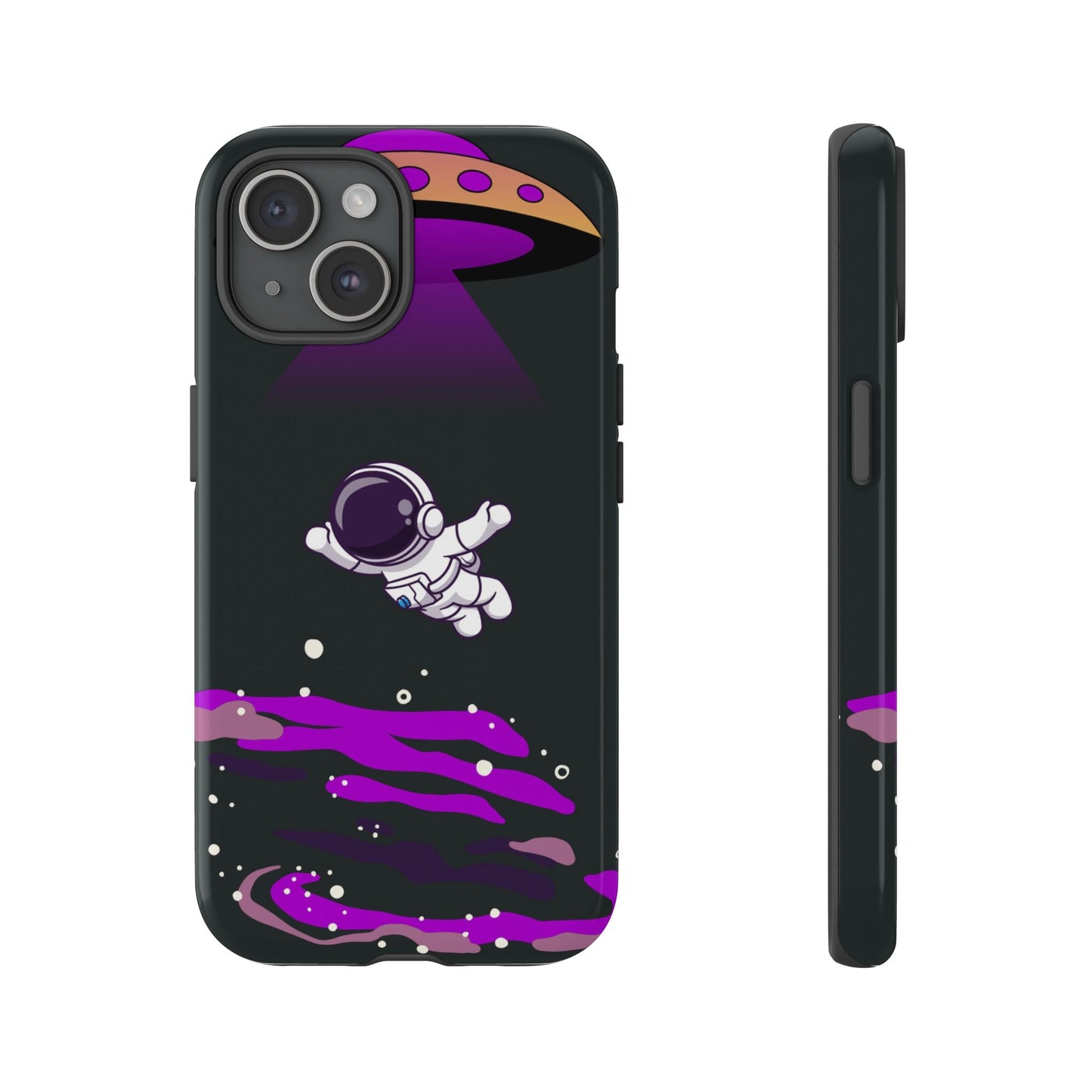 Black and Purple Minimalist Modern Space Phone Case