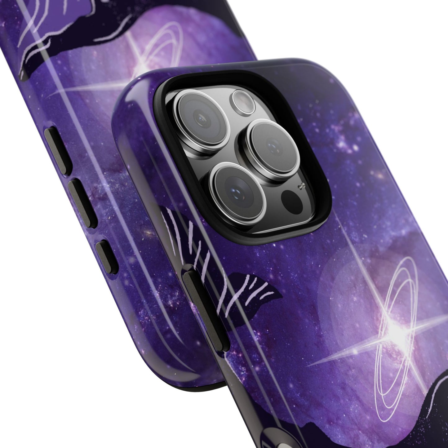 Purple Whale in Outer Space Phone Case