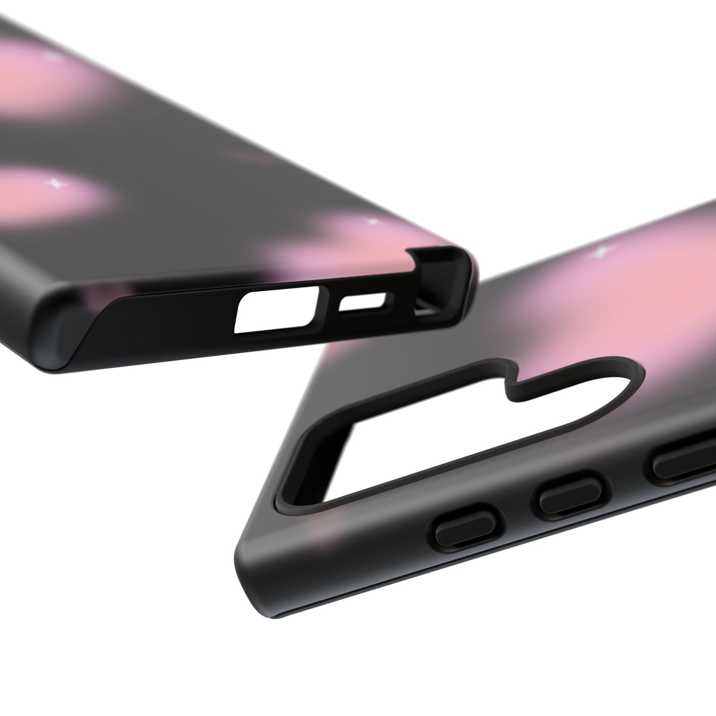 Black and Pink Blurry Heart Phone Case