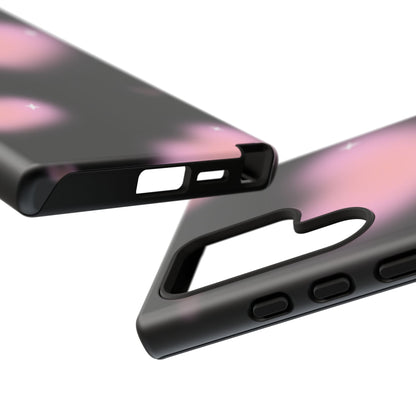 Black and Pink Blurry Heart Phone Case