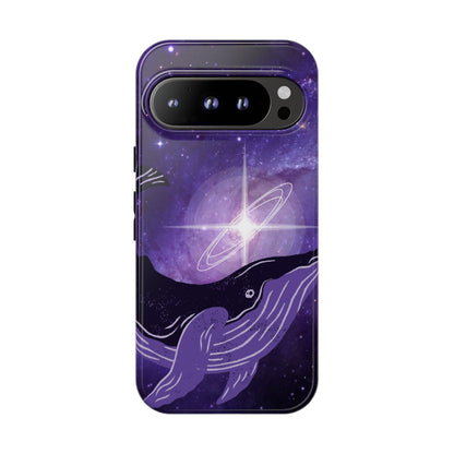 Purple Whale in Outer Space Phone Case