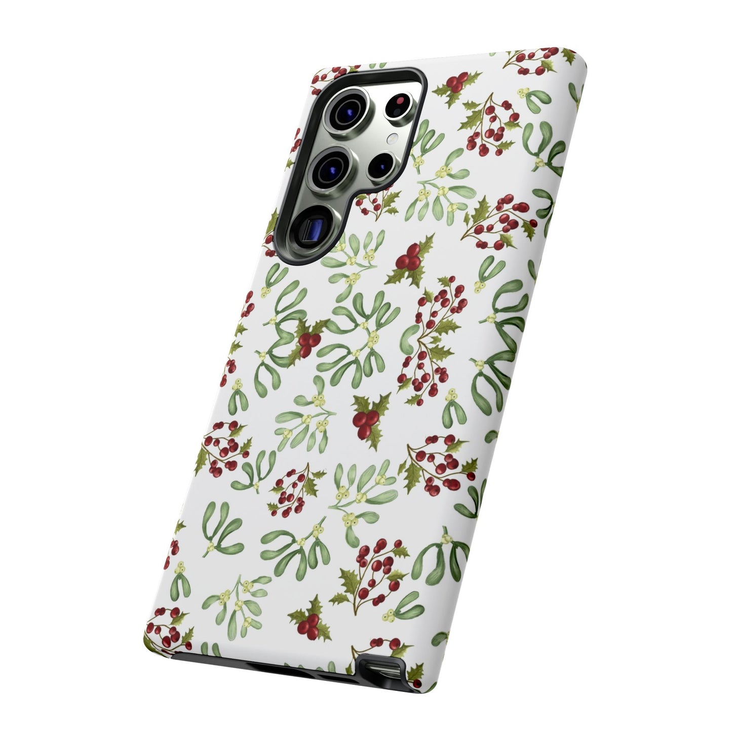 Red Green Watercolor Chriatmas Phone Case