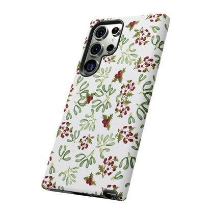 Red Green Watercolor Chriatmas Phone Case