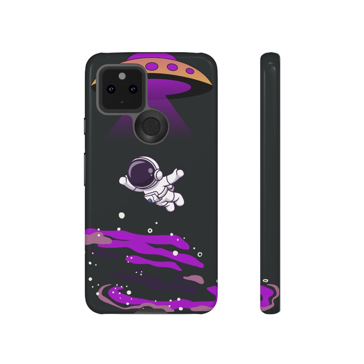 Black and Purple Minimalist Modern Space Phone Case