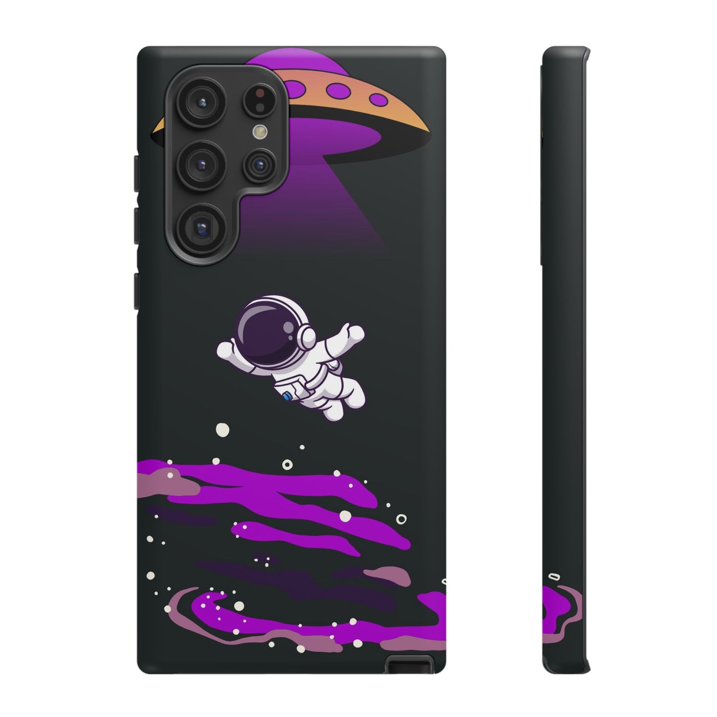 Black and Purple Minimalist Modern Space Phone Case