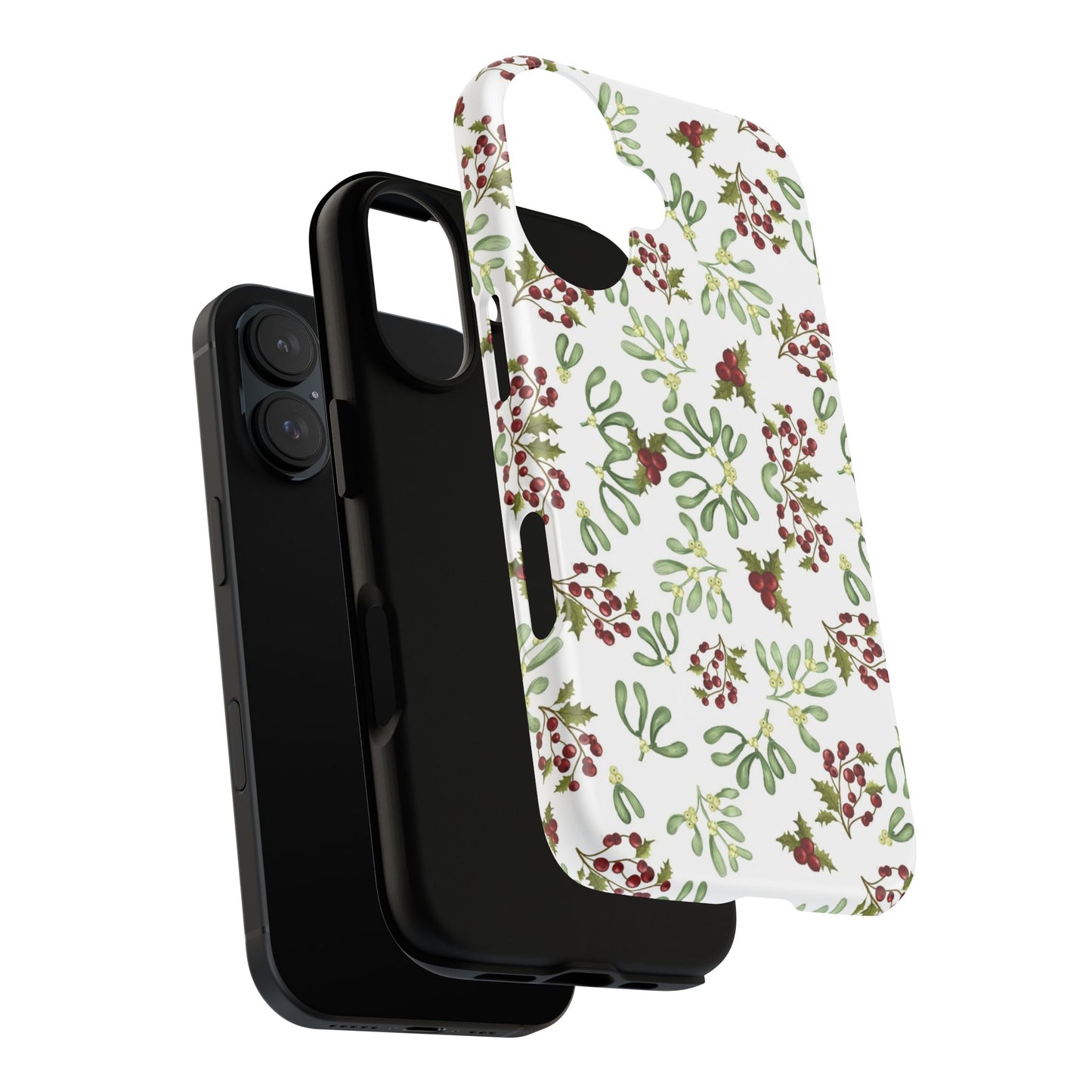 Red Green Watercolor Chriatmas Phone Case