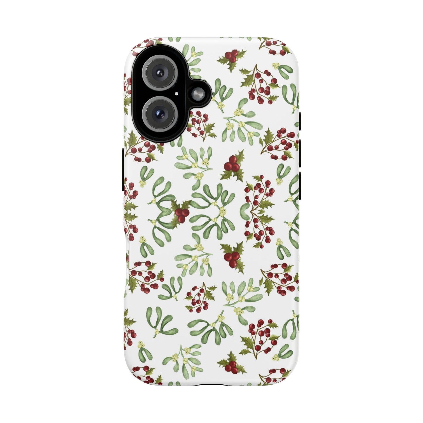 Red Green Watercolor Chriatmas Phone Case