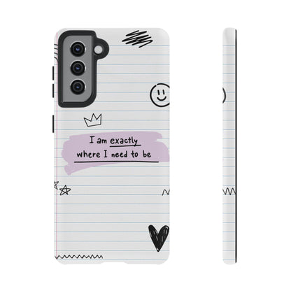 Self Affirmation Doodle Paper Phone Case