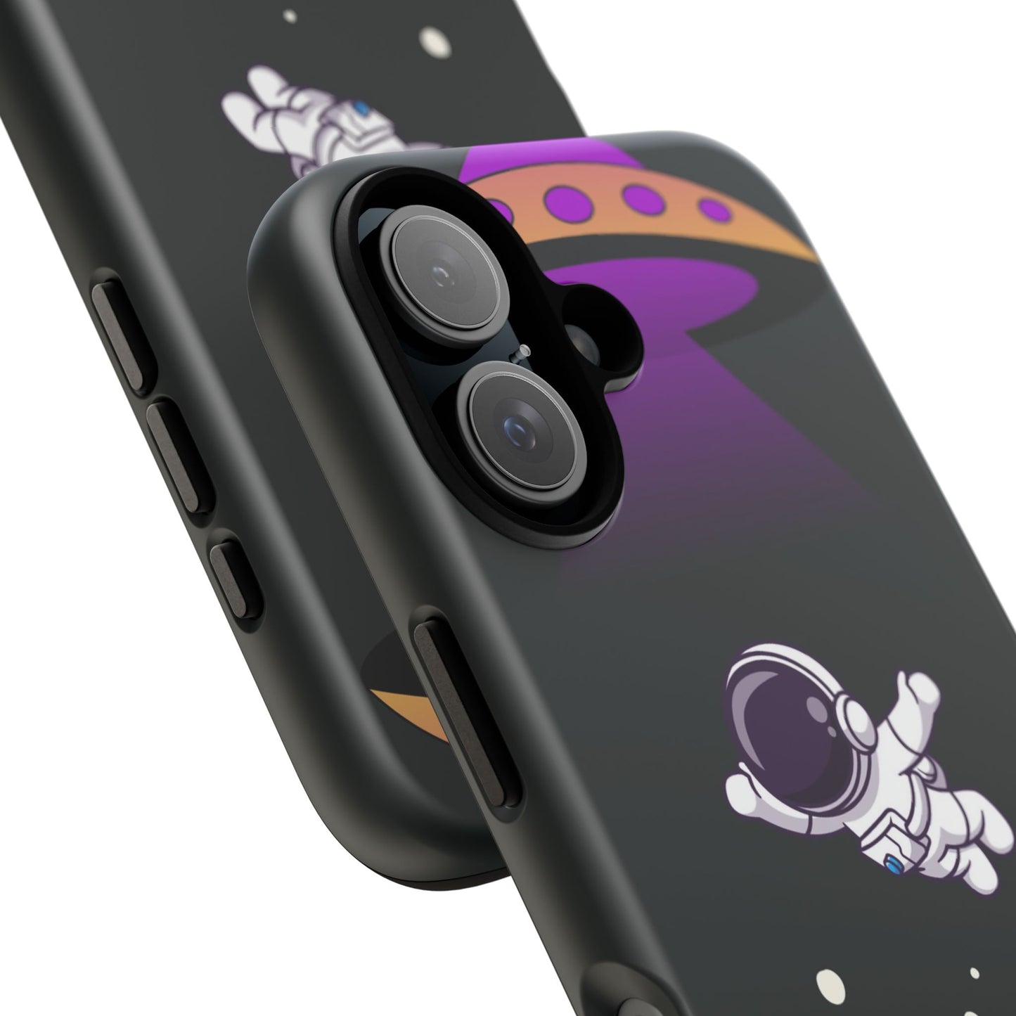 Black and Purple Minimalist Modern Space Phone Case