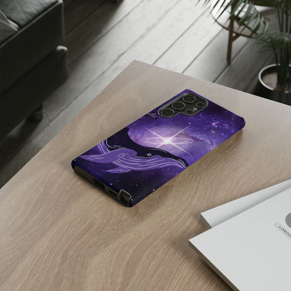 Purple Whale in Outer Space Phone Case