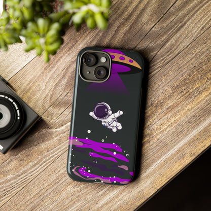 Black and Purple Minimalist Modern Space Phone Case