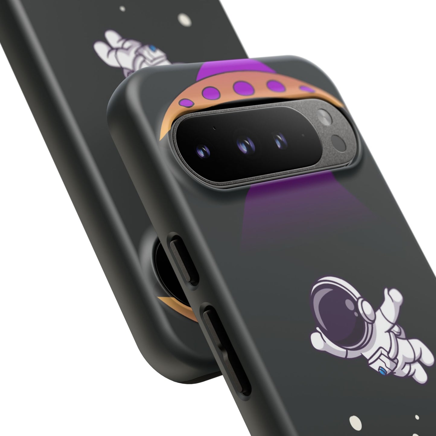 Black and Purple Minimalist Modern Space Phone Case