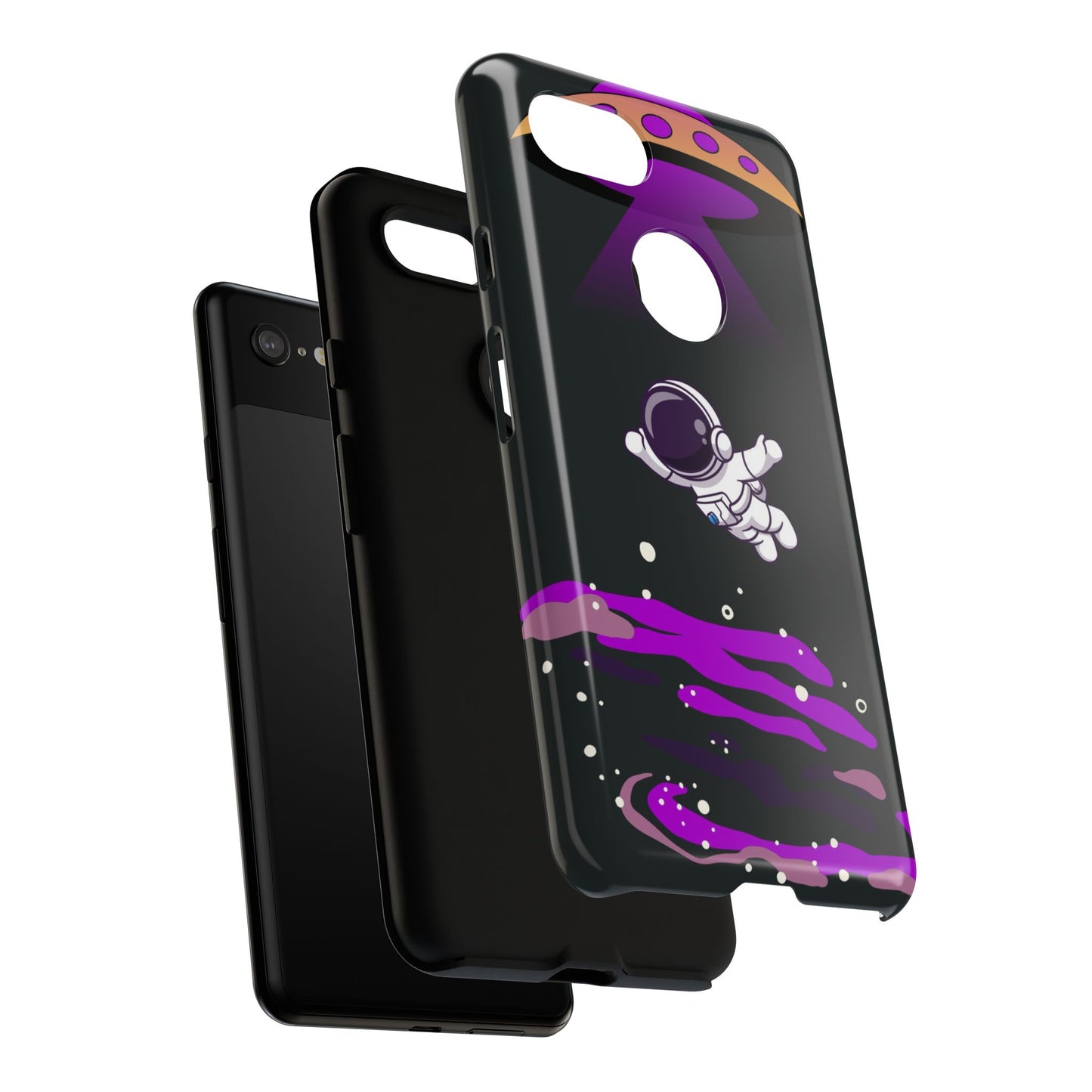 Black and Purple Minimalist Modern Space Phone Case