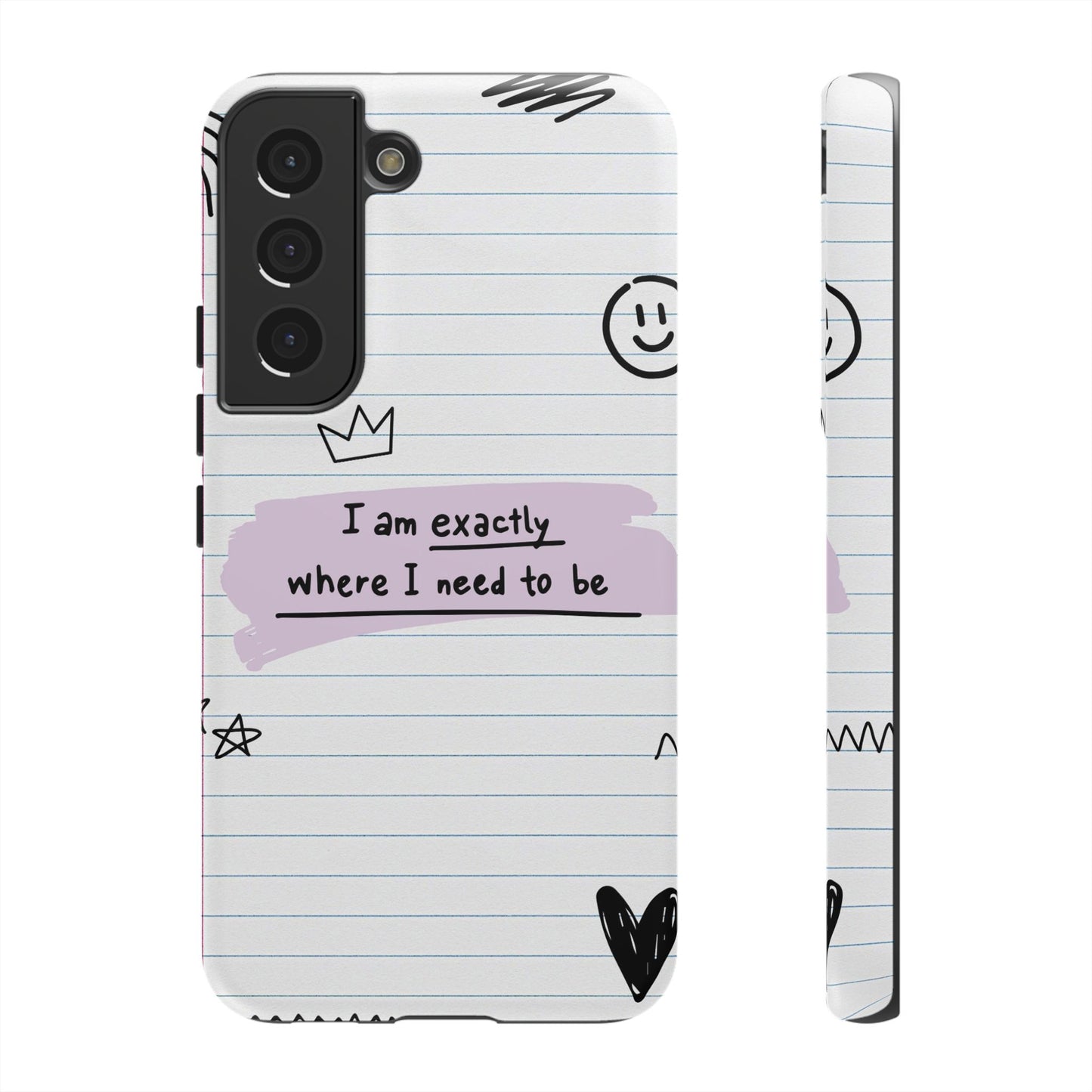 Self Affirmation Doodle Paper Phone Case