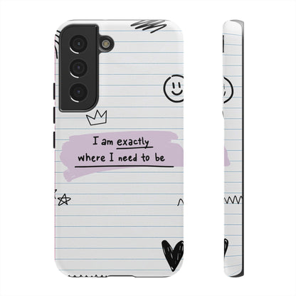 Self Affirmation Doodle Paper Phone Case