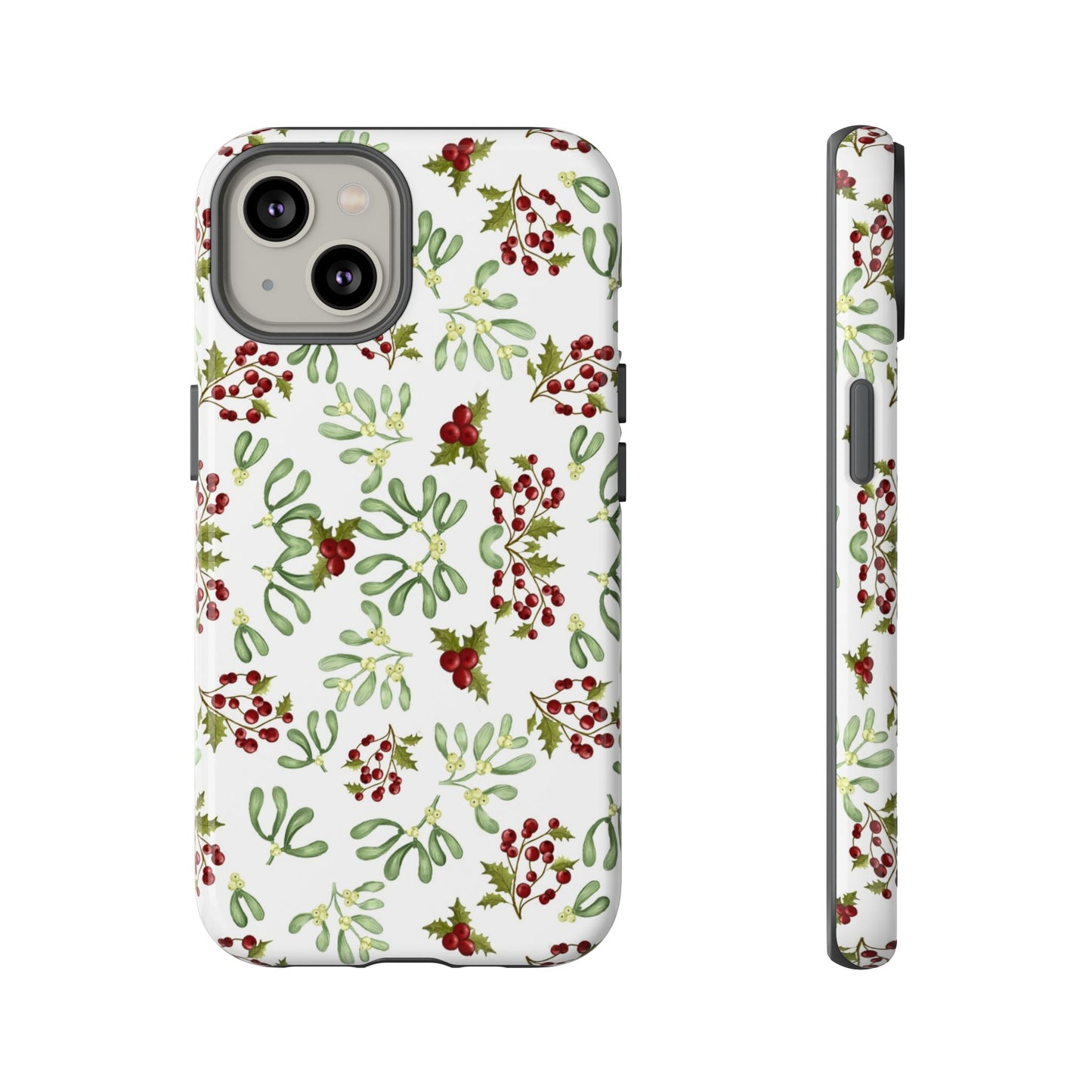 Red Green Watercolor Chriatmas Phone Case