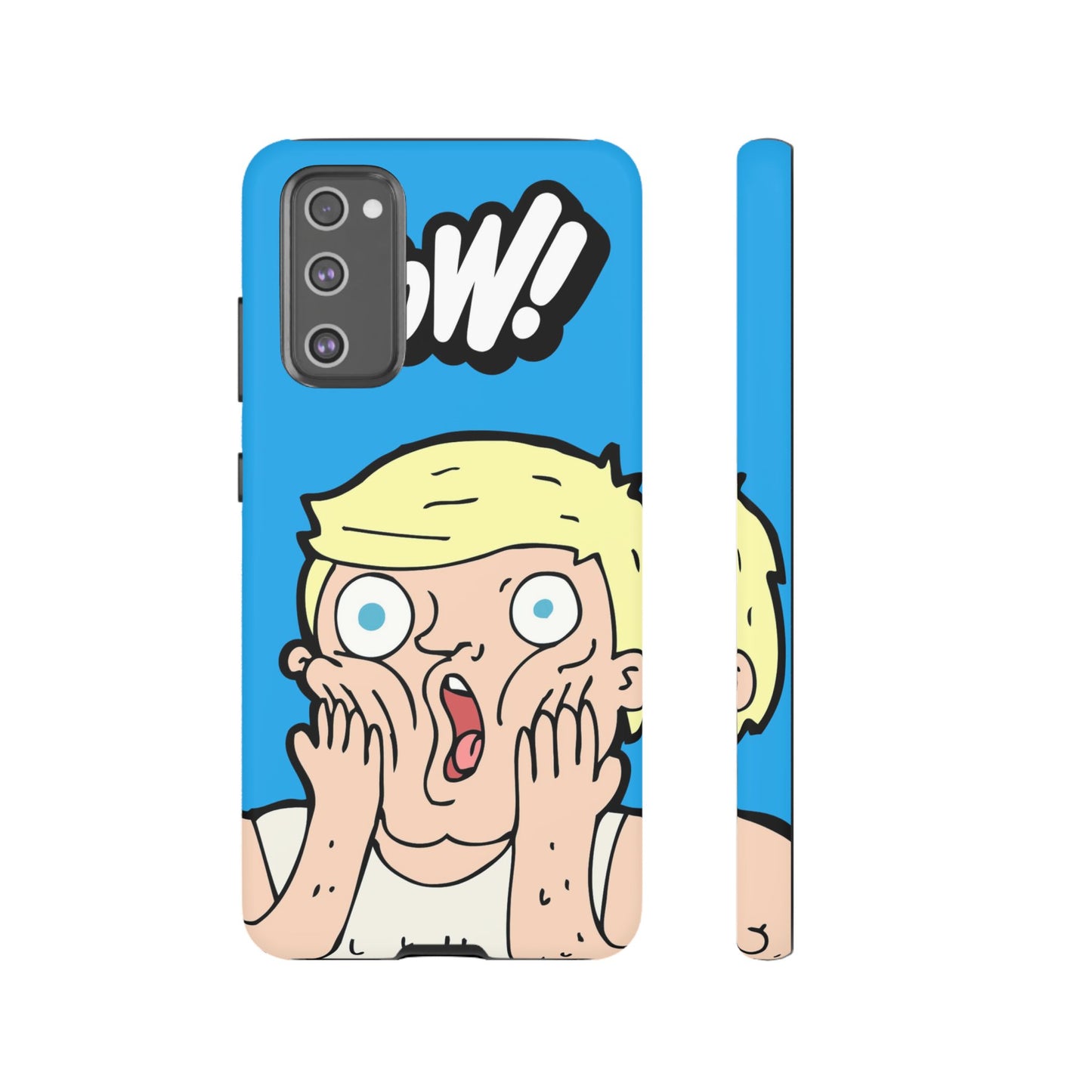 Blue Illustrated Shocked Man Phone Case