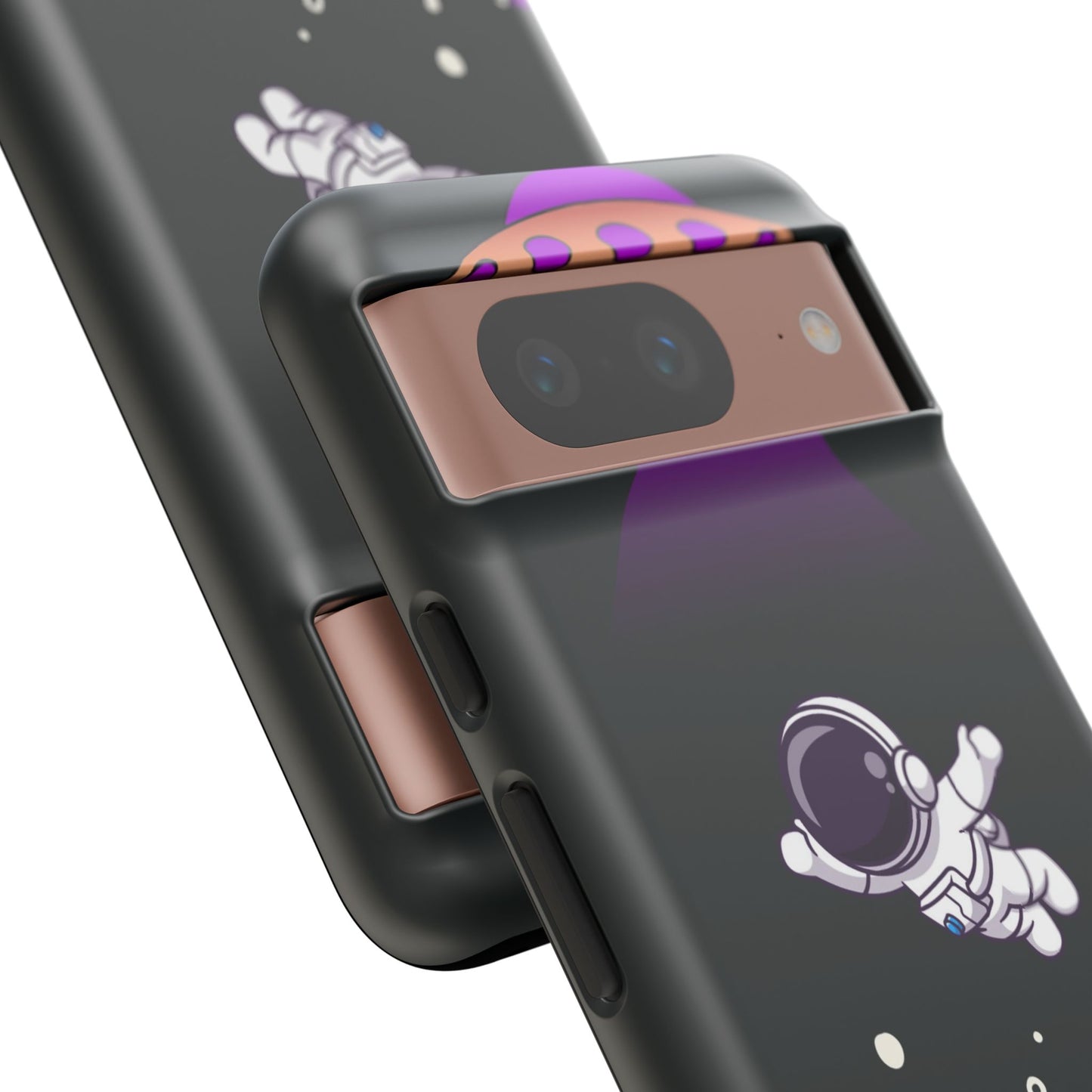 Black and Purple Minimalist Modern Space Phone Case