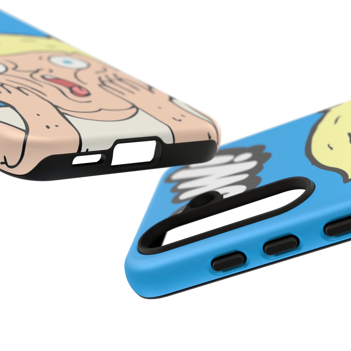 Blue Illustrated Shocked Man Phone Case