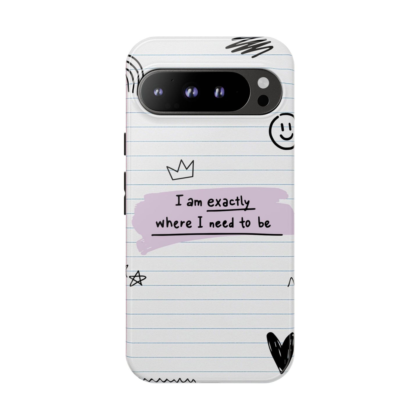 Self Affirmation Doodle Paper Phone Case