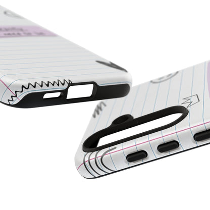 Self Affirmation Doodle Paper Phone Case
