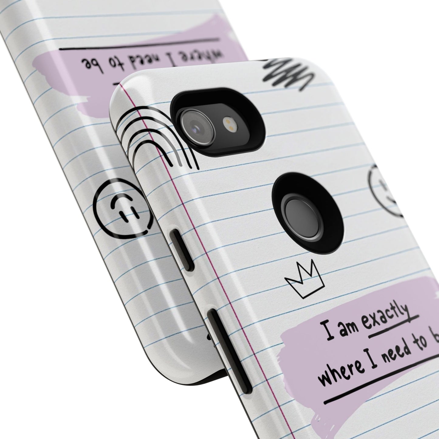 Self Affirmation Doodle Paper Phone Case