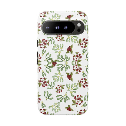 Red Green Watercolor Chriatmas Phone Case