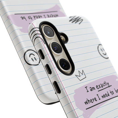 Self Affirmation Doodle Paper Phone Case