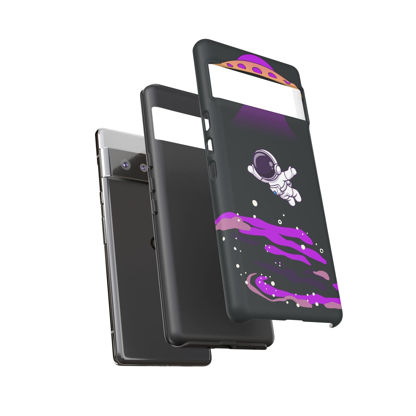 Black and Purple Minimalist Modern Space Phone Case