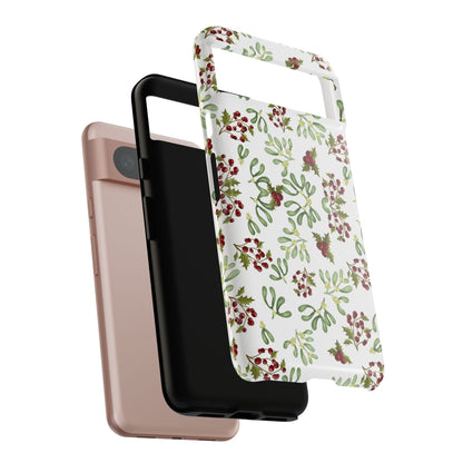 Red Green Watercolor Chriatmas Phone Case