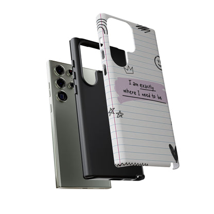 Self Affirmation Doodle Paper Phone Case