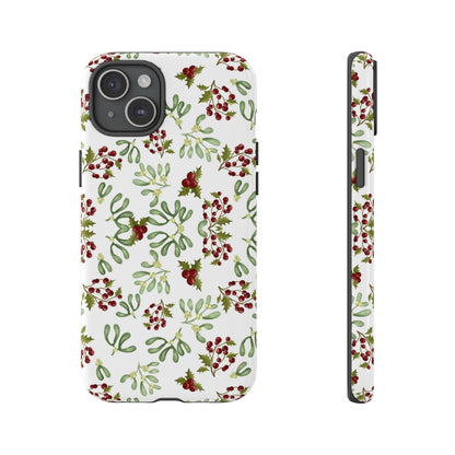 Red Green Watercolor Chriatmas Phone Case