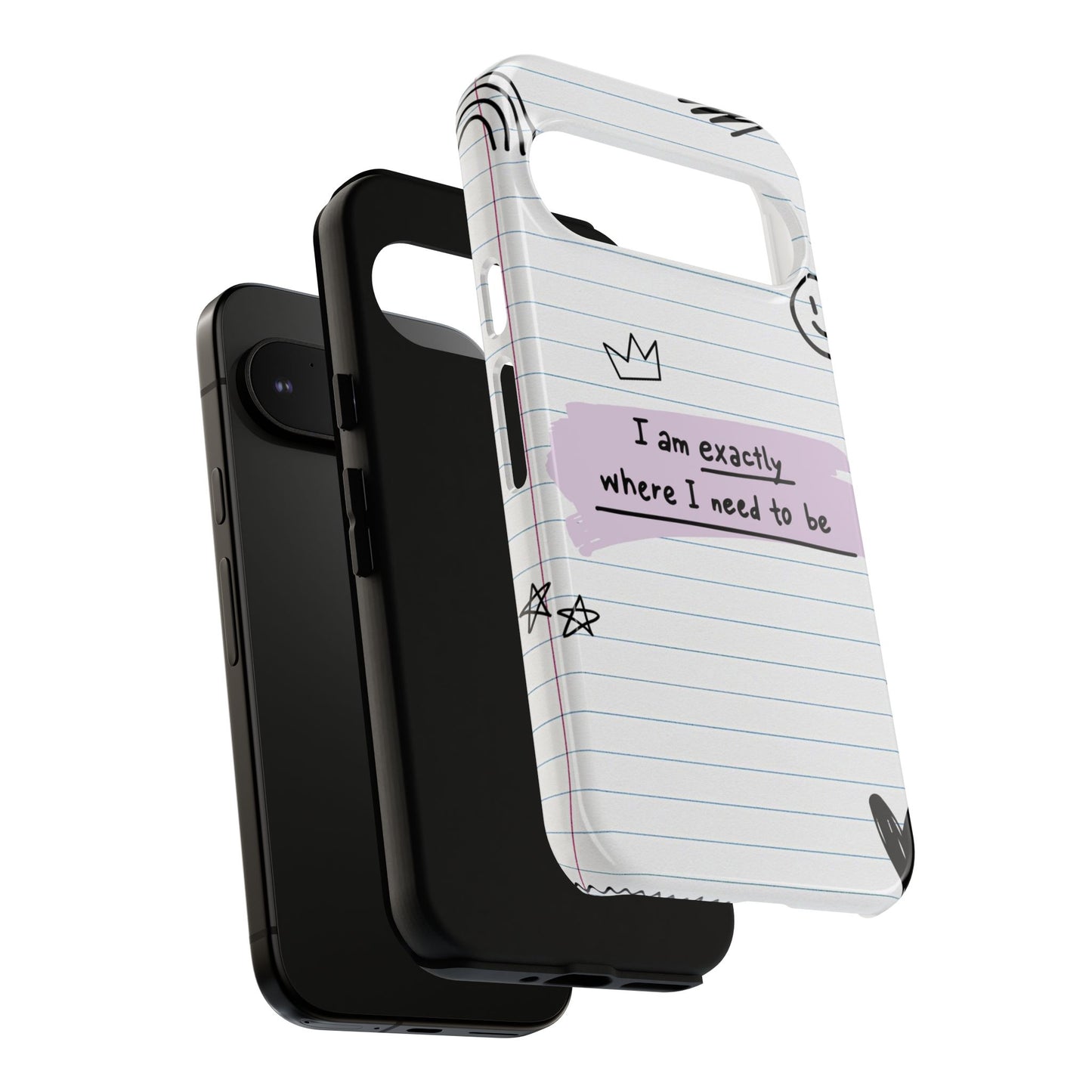Self Affirmation Doodle Paper Phone Case