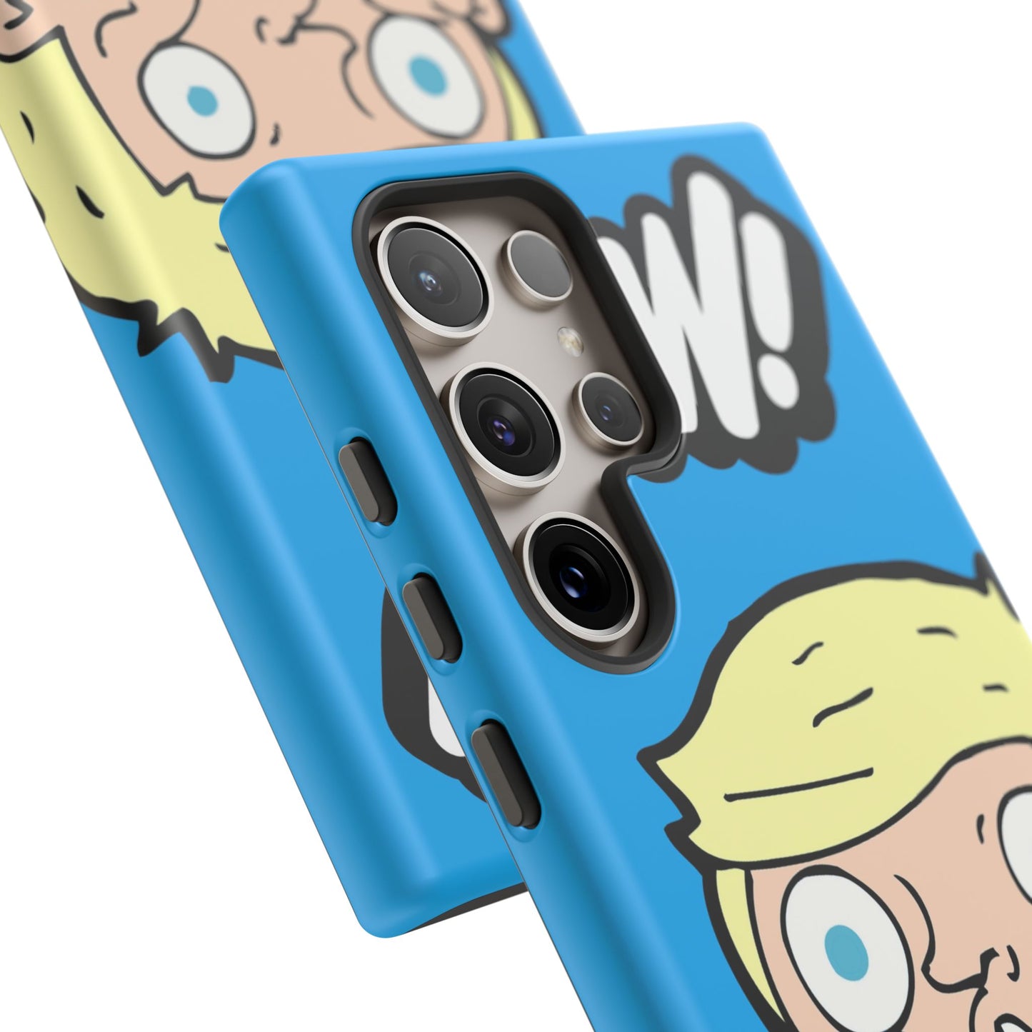 Blue Illustrated Shocked Man Phone Case