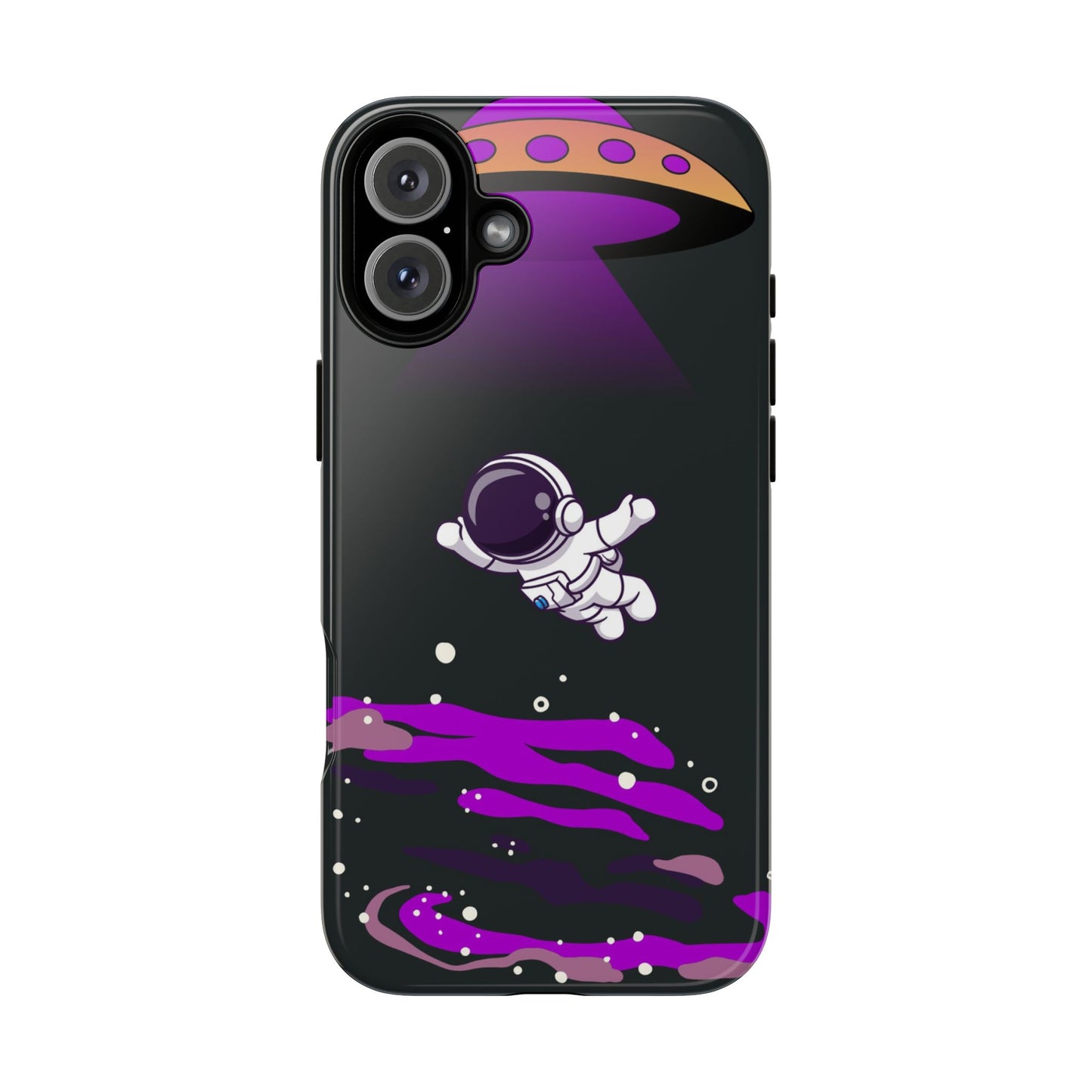 Black and Purple Minimalist Modern Space Phone Case