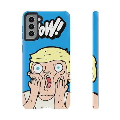 Blue Illustrated Shocked Man Phone Case