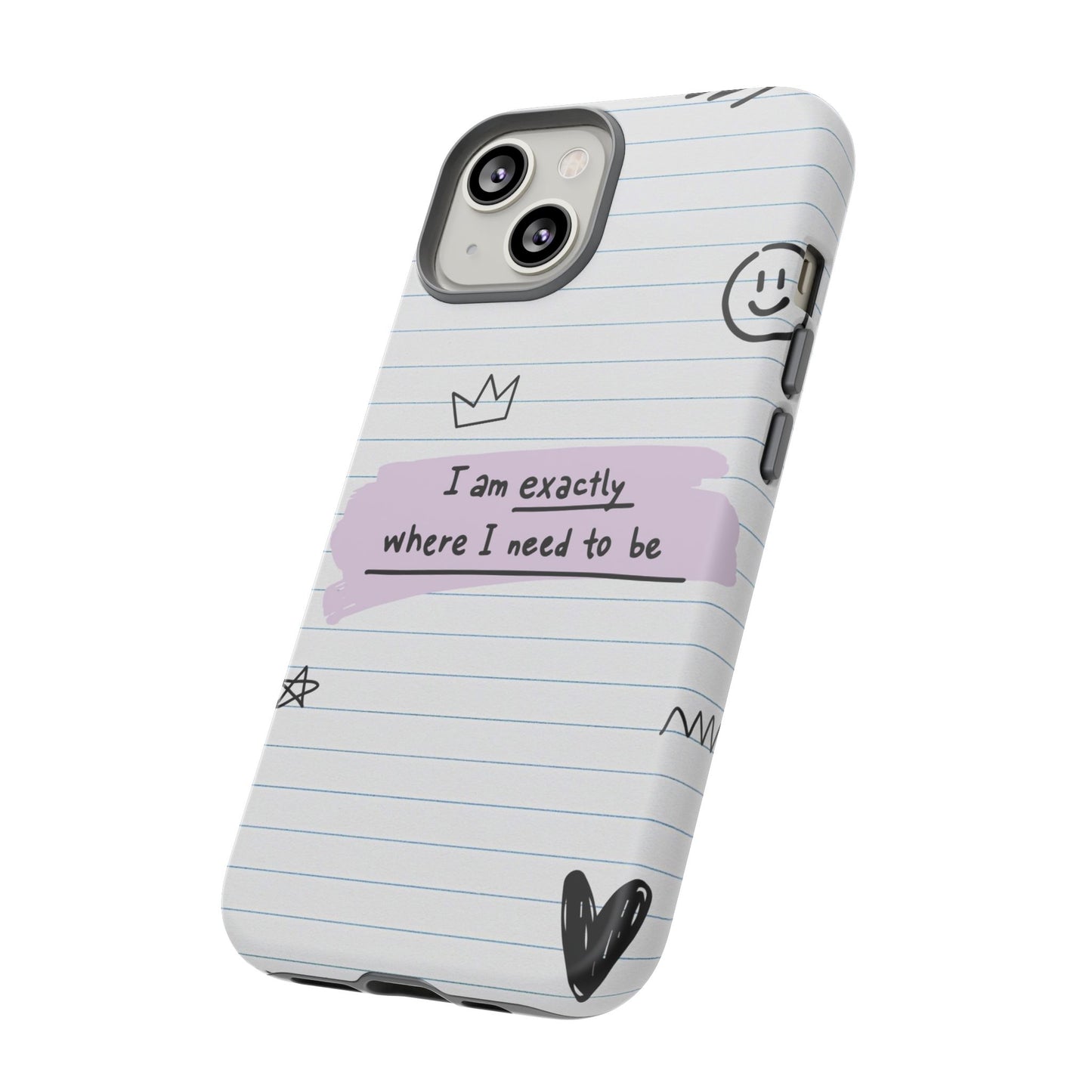 Self Affirmation Doodle Paper Phone Case