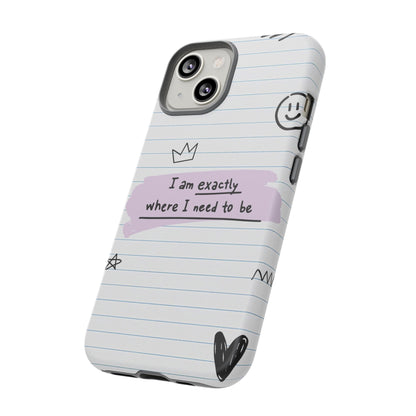 Self Affirmation Doodle Paper Phone Case