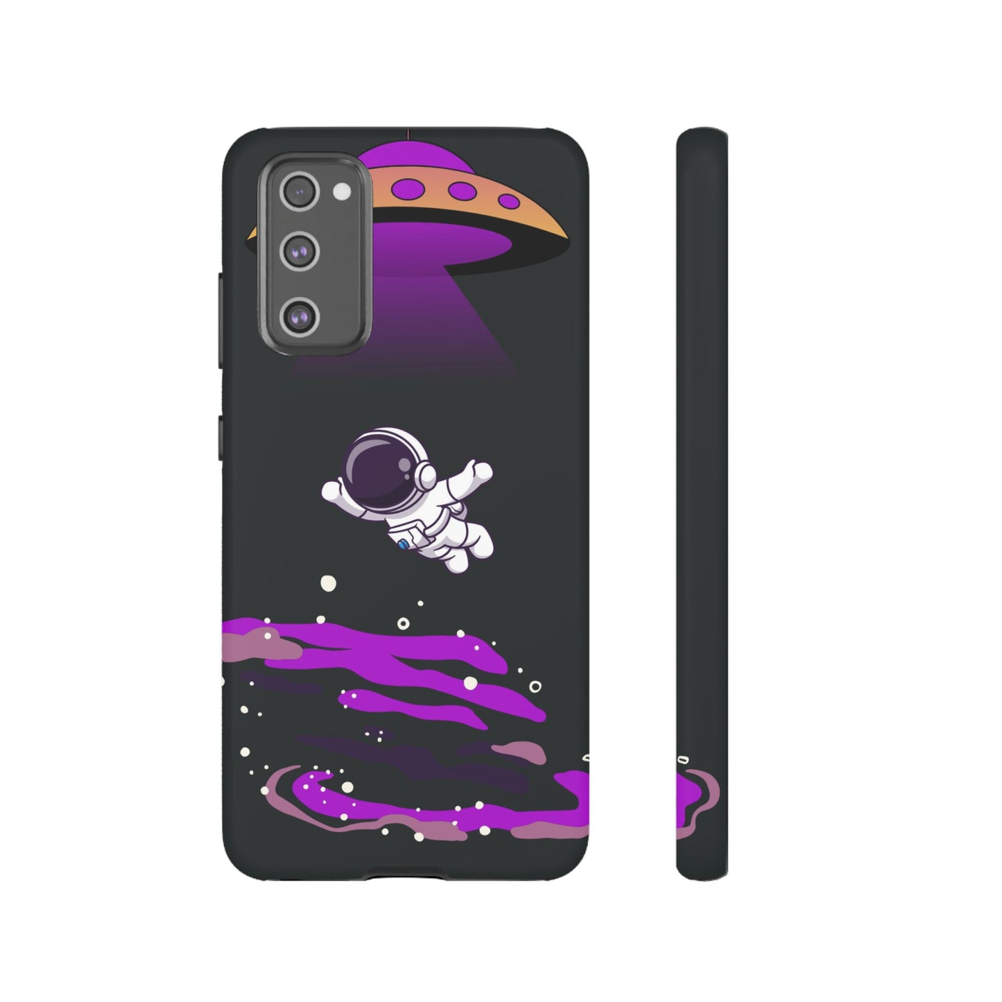 Black and Purple Minimalist Modern Space Phone Case
