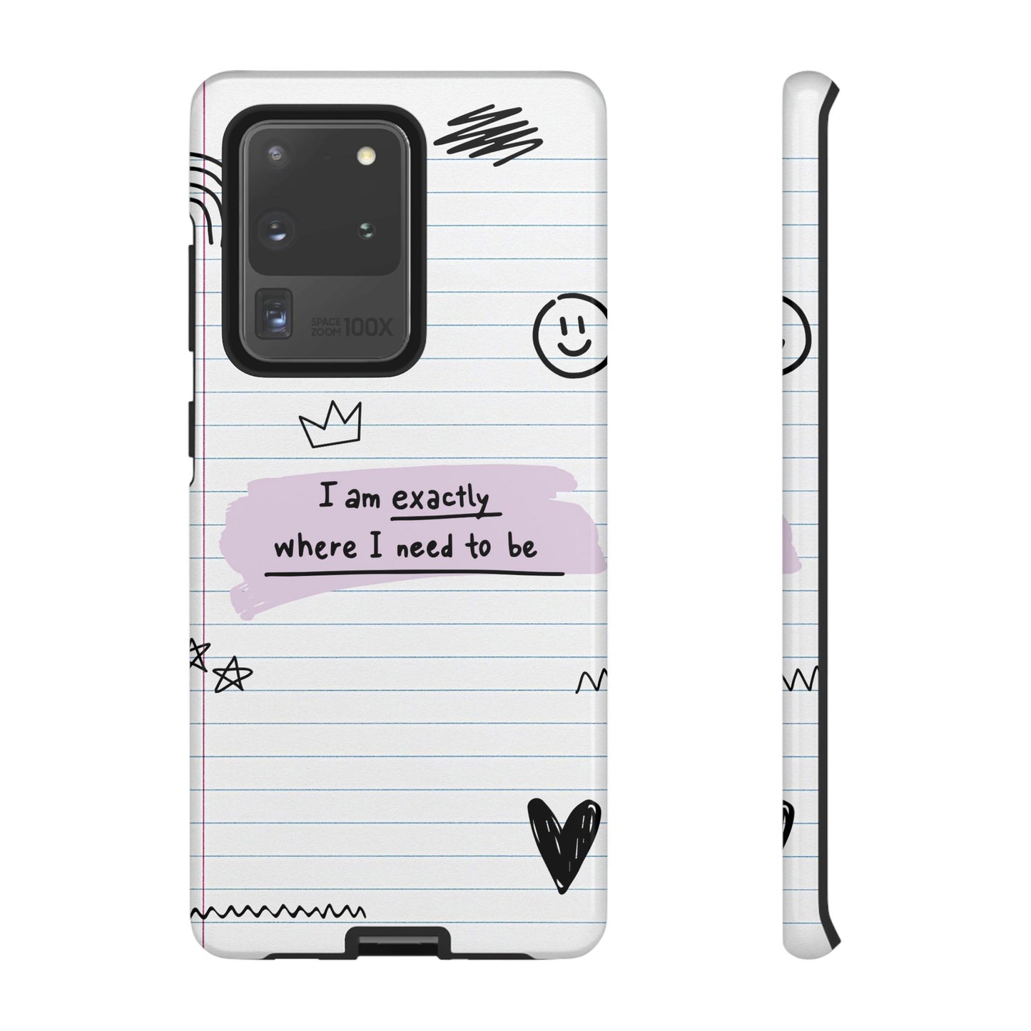 Self Affirmation Doodle Paper Phone Case