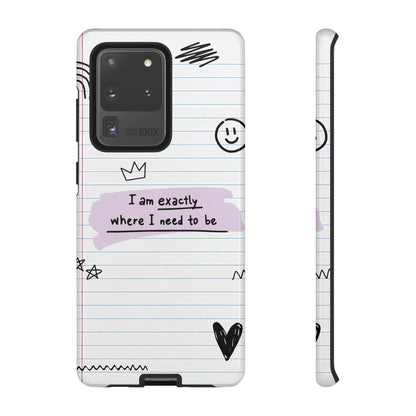Self Affirmation Doodle Paper Phone Case